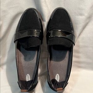 Dr. Scholls Black Patent Leather Loafers